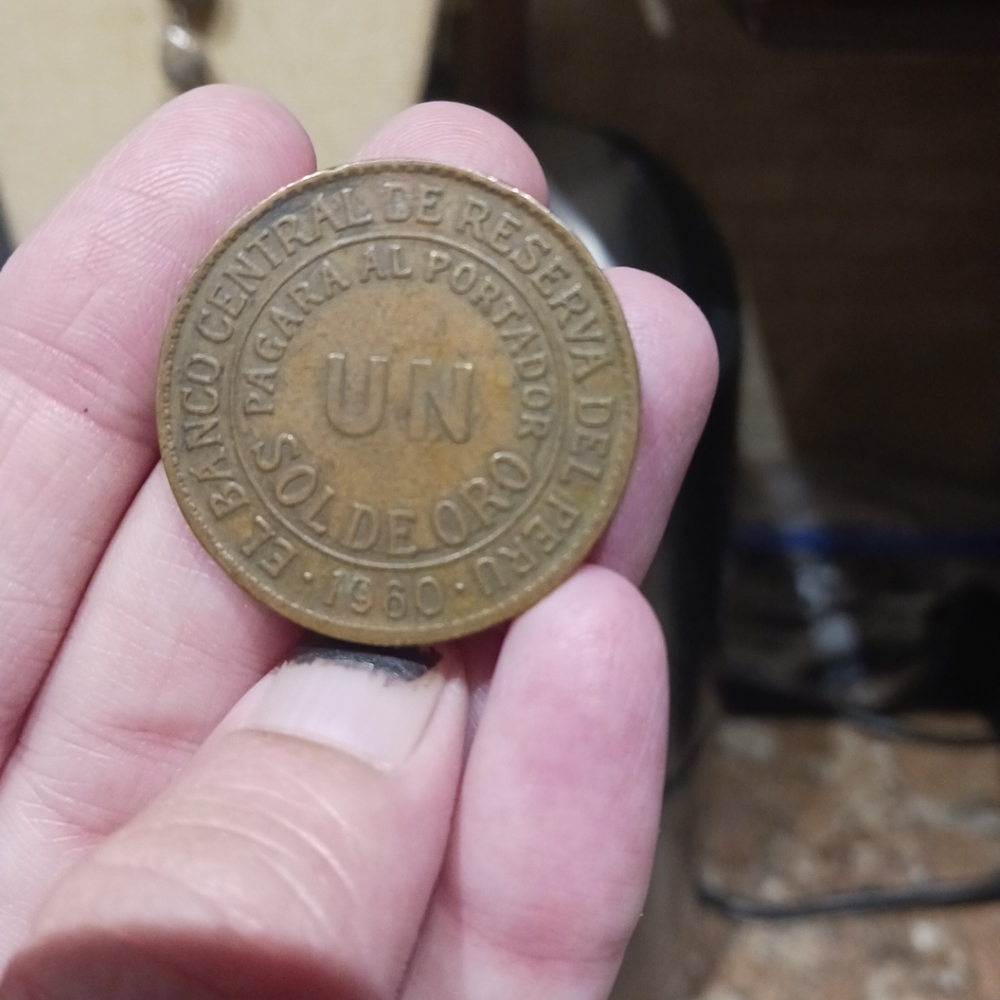 1960 REPUBLIC OF PERU (1) UN SOL DE ORO COIN